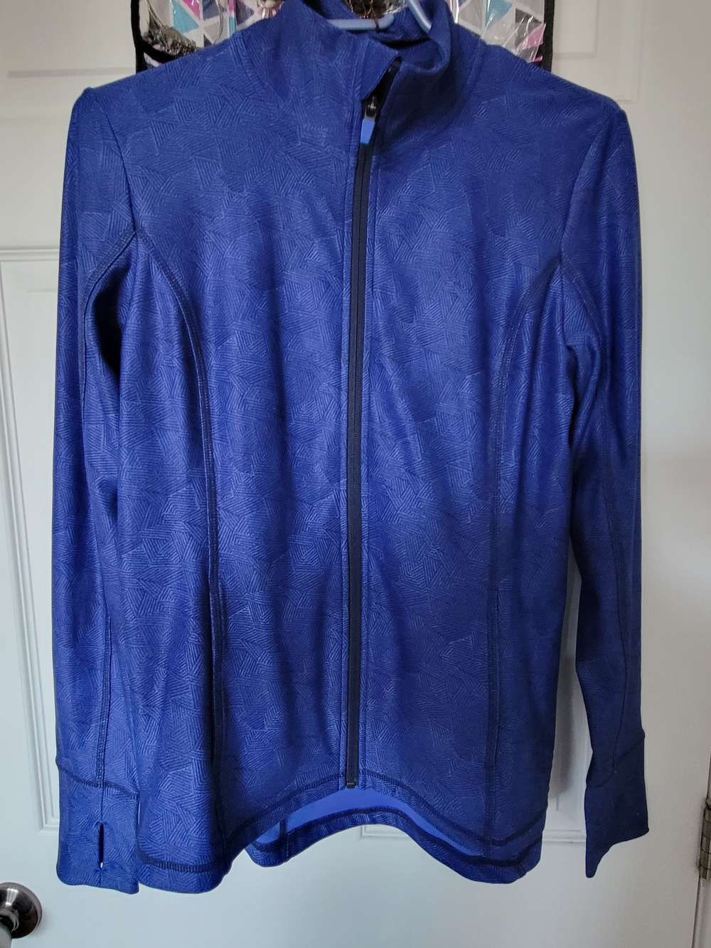 Mondetta Blue Textured Zip Jacket